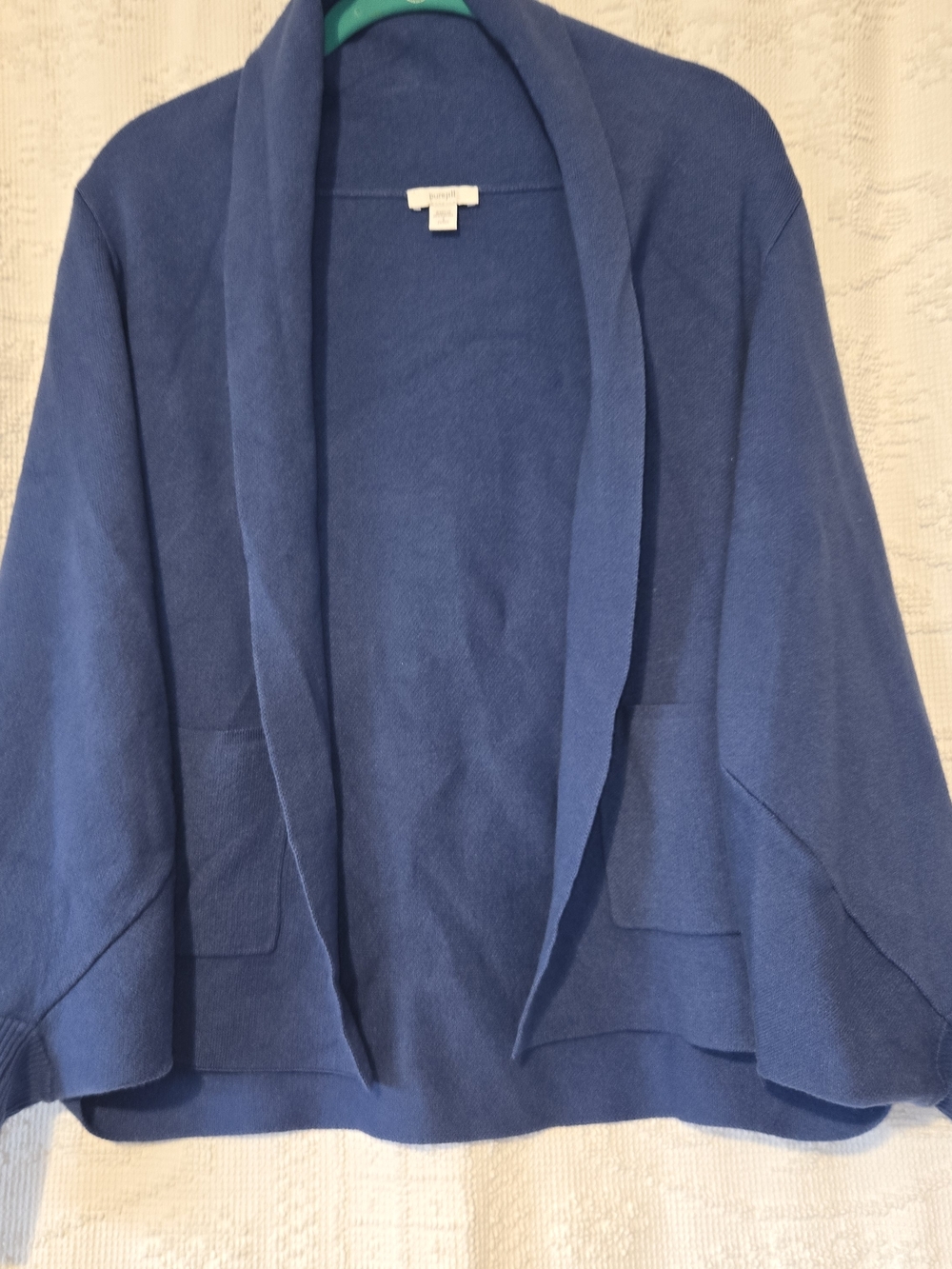 J.Jill Pure Jill Blue Dolman‎ Batwing Open Cardigan Sweater